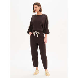 Barrel Leg Lounge Pant Chocolate