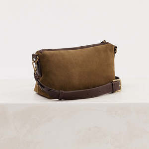 Bags Wallets: Suede Teddy Bag Chestnut
