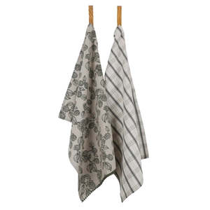 Kitchen Table: R&H Berry Tea Towel Pack 2 Green