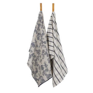 Kitchen Table: R&H Berry Tea Towel Pack 2 Blue