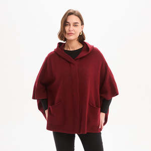 Magnetic Closure Cardigan Wine