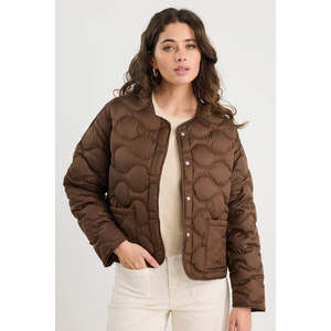Sale: Premium Chocolate Down Filled Quilted Puffer Jacket