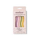 Cocktail Wavy Glass Straws Multi-colour 4pk