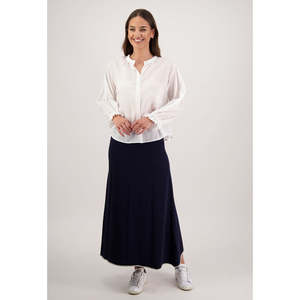Skirts: Rutherford Skirt Denim Jersey