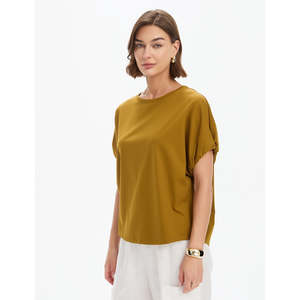 Tirelli: Bubble Sleeve Tee Deep Gold
