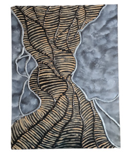 Frontpage: Spider Web Textured Wall Art | Black, Gold, White, Silver