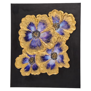 Golden Flowers: Exquisite Sculpture Painting