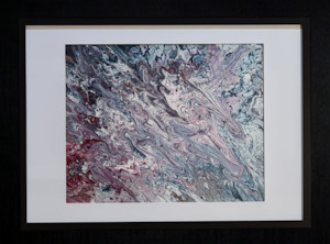 Pouring Paintings: Acrylic Pour Painting, Modern Frame | Bold Color Palette