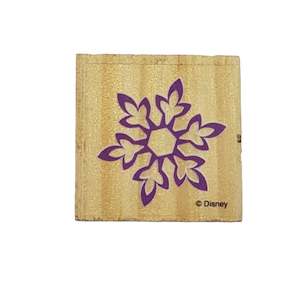 arts and crafts: Small Snowflake Wooden Rubber Stamp
