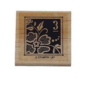 arts and crafts: Flower Wooden Rubber Stamp