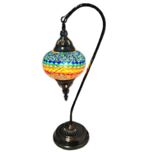 Turkish Mosaic Lamps: Turkish Mosaic Swan Lamp Tall TL17
