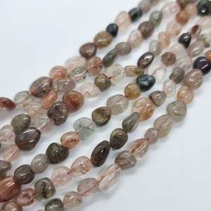 Gemstone Beads: Mixed Rutilated Quartz Gemstone Nugget Beads