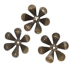Spacers Bead Caps: 20pc Bronze Flower Filigree Bead Caps