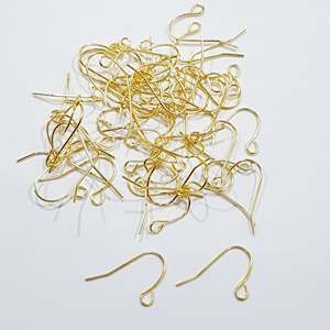Earring Findings: 50pc Gold Nickel Free Earring Hooks