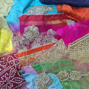 Trims: Sari Trims and Fabric Scraps