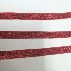 Trims: Red Sparkly Ribbon