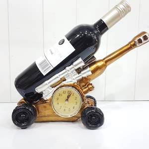 Wine Holders: Cannon Clock Wine Bottle Holder