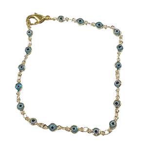 New Age Spiritual: Stainless Steel Evil Eye Bracelet