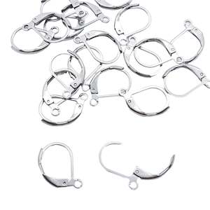 Earring Findings: 20pc Stainless Steel Leverback Earring Hooks