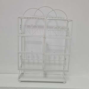 Jewellery Display Stands: White Heart Jewellery Display Stand