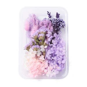 Dried Flowers: Mixed Purple and Pink Dried Flowers
