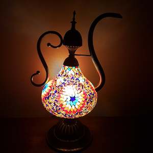 Turkish Mosaic Teapot Lamp