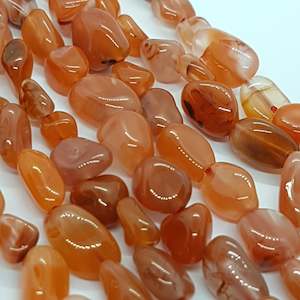 Carnelian Gemstone Nugget Beads