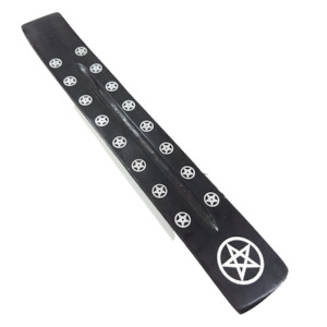 Incense Holders Candles: Antique Black Pentacle Incense Holder