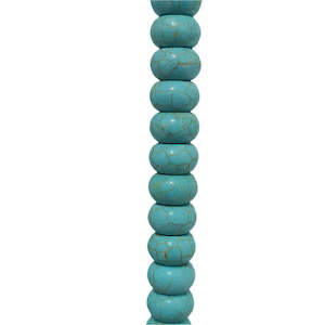 Blue Howlite Donut Beads