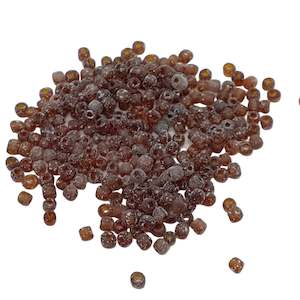 Seed Beads: 15g 8/0 3mm Frosted Dark Brown Seed Beads
