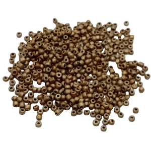 Seed Beads: 15g 11/0 3mm Golden Brown Seed Beads