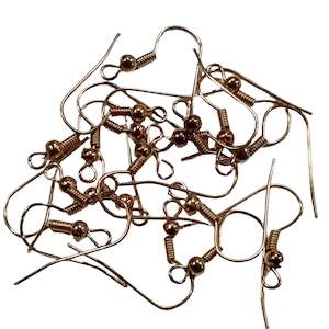 Earring Findings: 50pc B Grade Dark Gold Earring Hooks