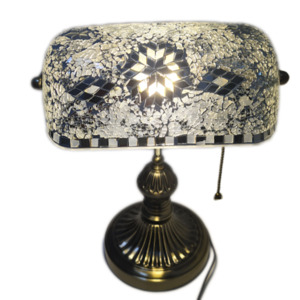 Turkish Mosaic Lamps: Mosaic Desk Lamp with Chain -TL63