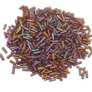 15g 5mm Mixed & Purple Blue Bugle Beads