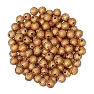 200pc 8mm Golden Brown Acrylic Beads