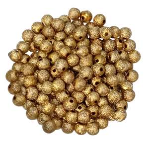 200pc 5mm Metallic Gold Acrylic Beads