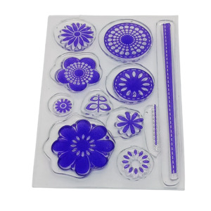 Scrapbooking Stickers: Floral Silicone Clear Stamps