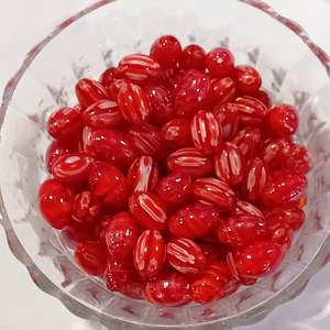 Sale: SALE! 72pc 15mm Oval Mixed Red & White Glass Beads.