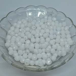Sale: BULK SALE! 1000 White Acrylic Faceted Beads