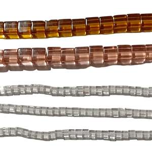SALE! 5x Strings Of Square Glass Beads