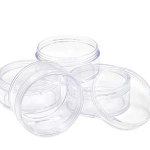 Jewellery Display Stands: 12pc 2.8cm Mini Round Plastic Containers