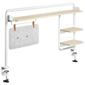 Sit Stand Desks: Ergomax Clamp-on desk shelf