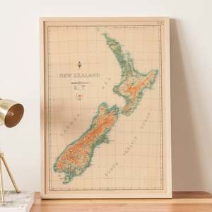 Map Prints: New Zealand - 1924
