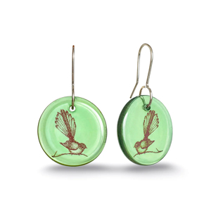 Products: Glass Fantail Disc Earrings - 4Artsake