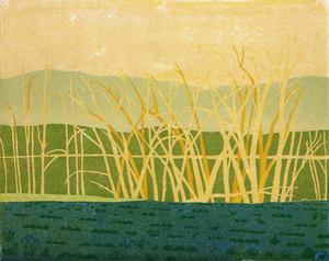 Products: Yellow Trees Woodblock Print - 4Artsake