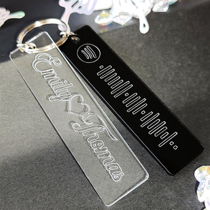 Products: Engraved Spotify + Names Keychain