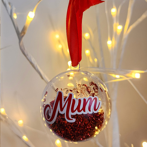 Products: Glitter Personalised Christmas Bauble