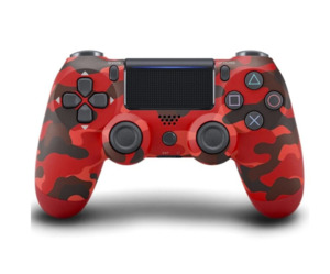 Premium Wireless PS4 Controller Camo Red | Bluetooth Gamepad for PS4 & PC