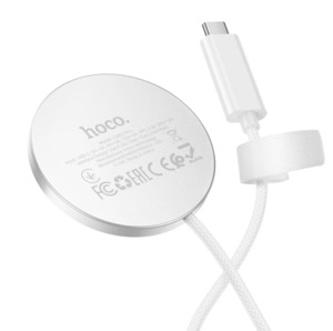 Charging Cables Adapters: Hoco 25W Qi2.2 Magnetic Wireless Charger (CW63 Pro) White