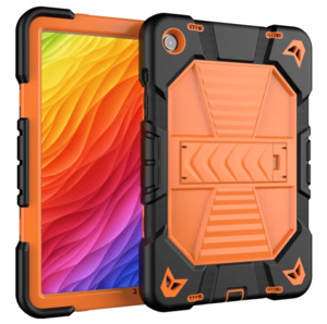 Samsung Galaxy Tab A11 Rugged Shockproof Case with Kickstand (Orange)
